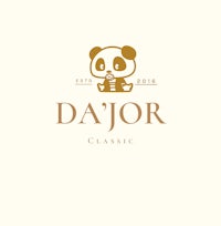 a logo for dajor classic with a panda bear